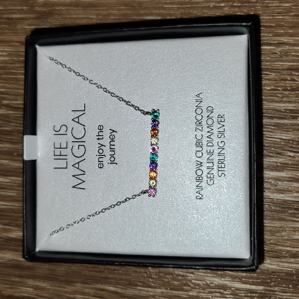Rainbow Cubic Zirconia Necklace